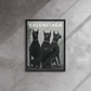 Grandeur in Black: The Balenciaga Great Danes - Premium Framed Canvas