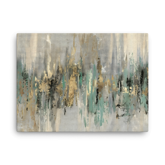 Whispering Hues: Slimline Abstract Elegance Canvas