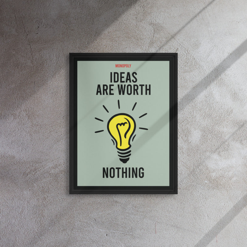 Venture Visionaries: Where Ideas Thrive & Action Prevails - Monopoly Inspired Wall Art Canvas - KingKanvas