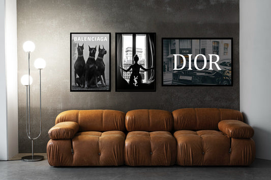 Triptych of Elegance: Exclusive Balenciaga, Dior, and YSL Canvas Collection