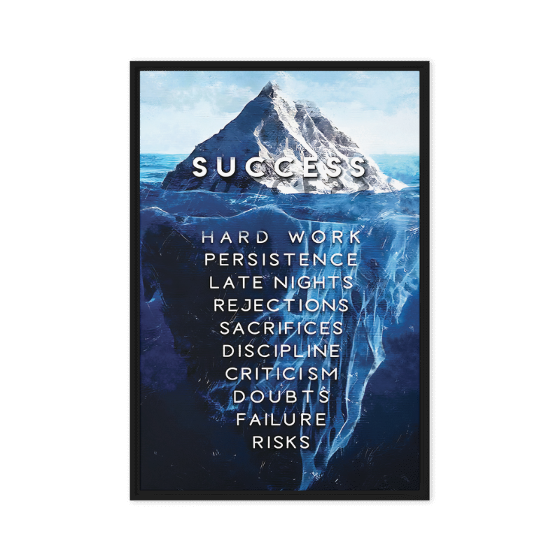 Triumph from Within: A Captivating Success Iceberg - KingKanvas