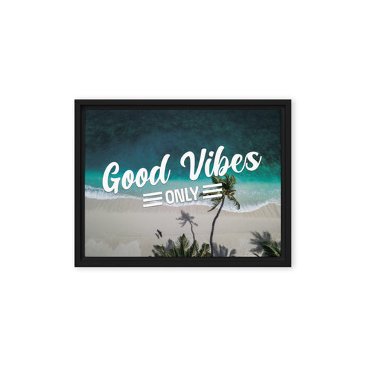 Seaside Serenity: Good Vibes Only - Inspiring Wall Art Canvas - KingKanvas