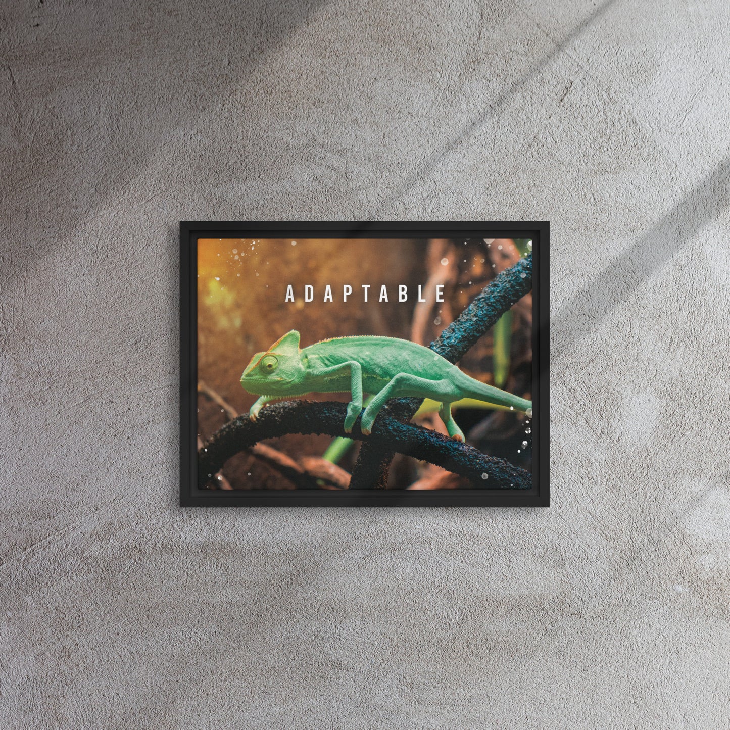 Chameleon Spirit: Be Adaptable - Nature-Inspired Framed Wall Art Canvas - KingKanvas