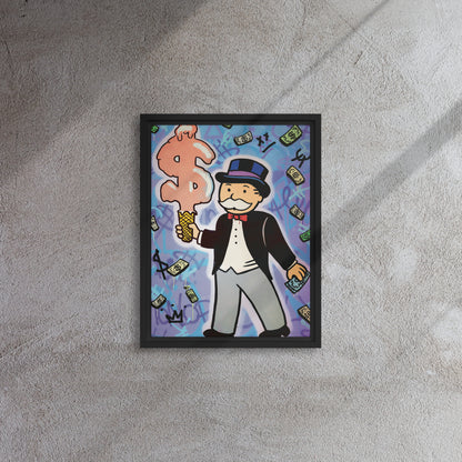 Sweet Success Symphony: Monopoly Man's Dollar Sign Snow Cone - KingKanvas