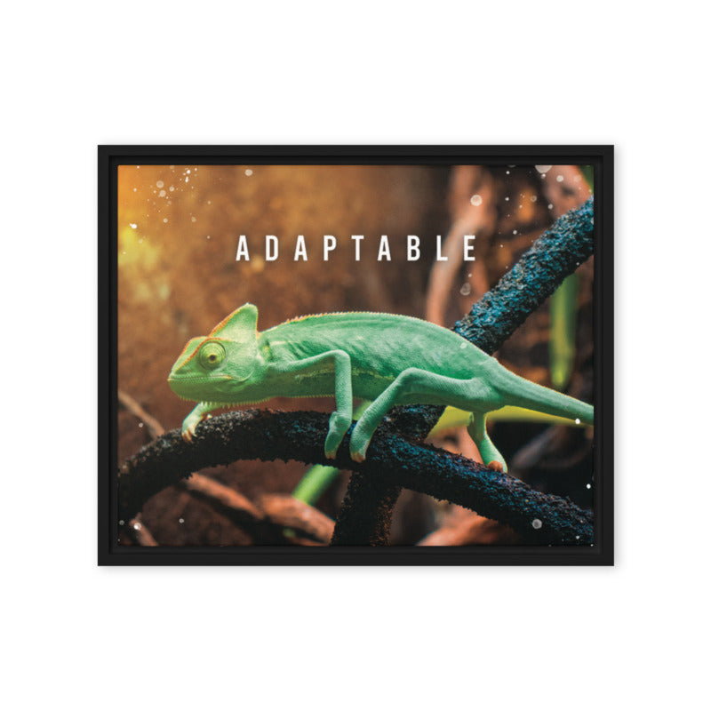 Chameleon Spirit: Be Adaptable - Nature-Inspired Framed Wall Art Canvas - KingKanvas