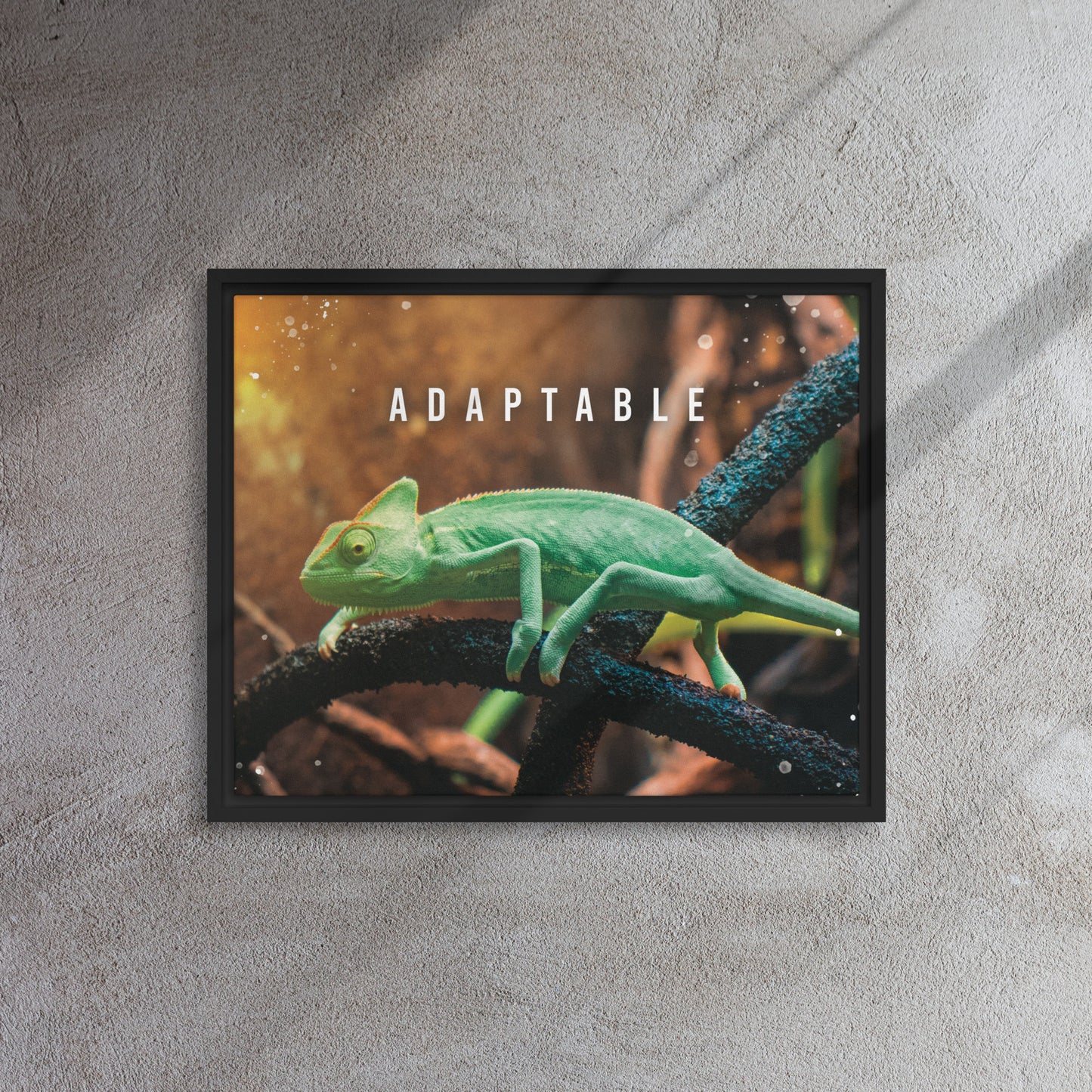 Chameleon Spirit: Be Adaptable - Nature-Inspired Framed Wall Art Canvas - KingKanvas