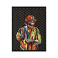 Mario's Hip-Hop Tribute: Biggie's Jumper in LV Background - Framed Wall Art Canvas - KingKanvas