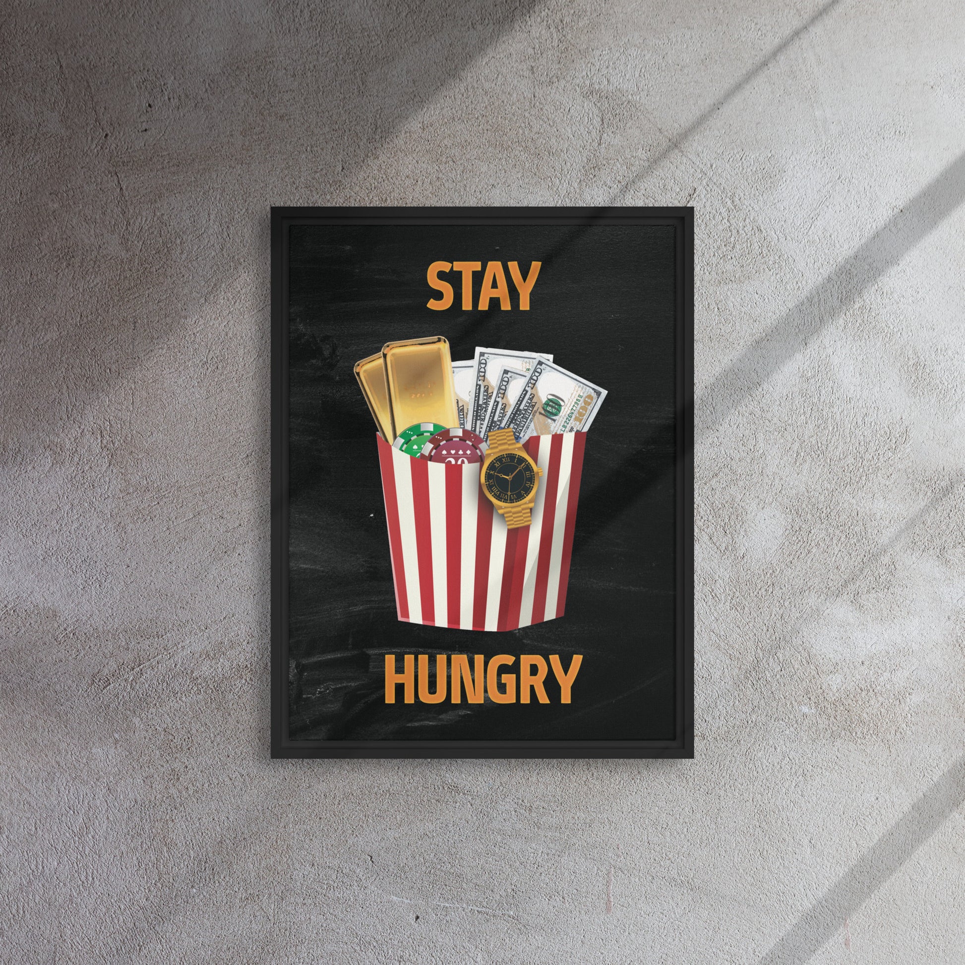 Stay Hungry: Fries Box Overflowing with Luxury - KingKanvas