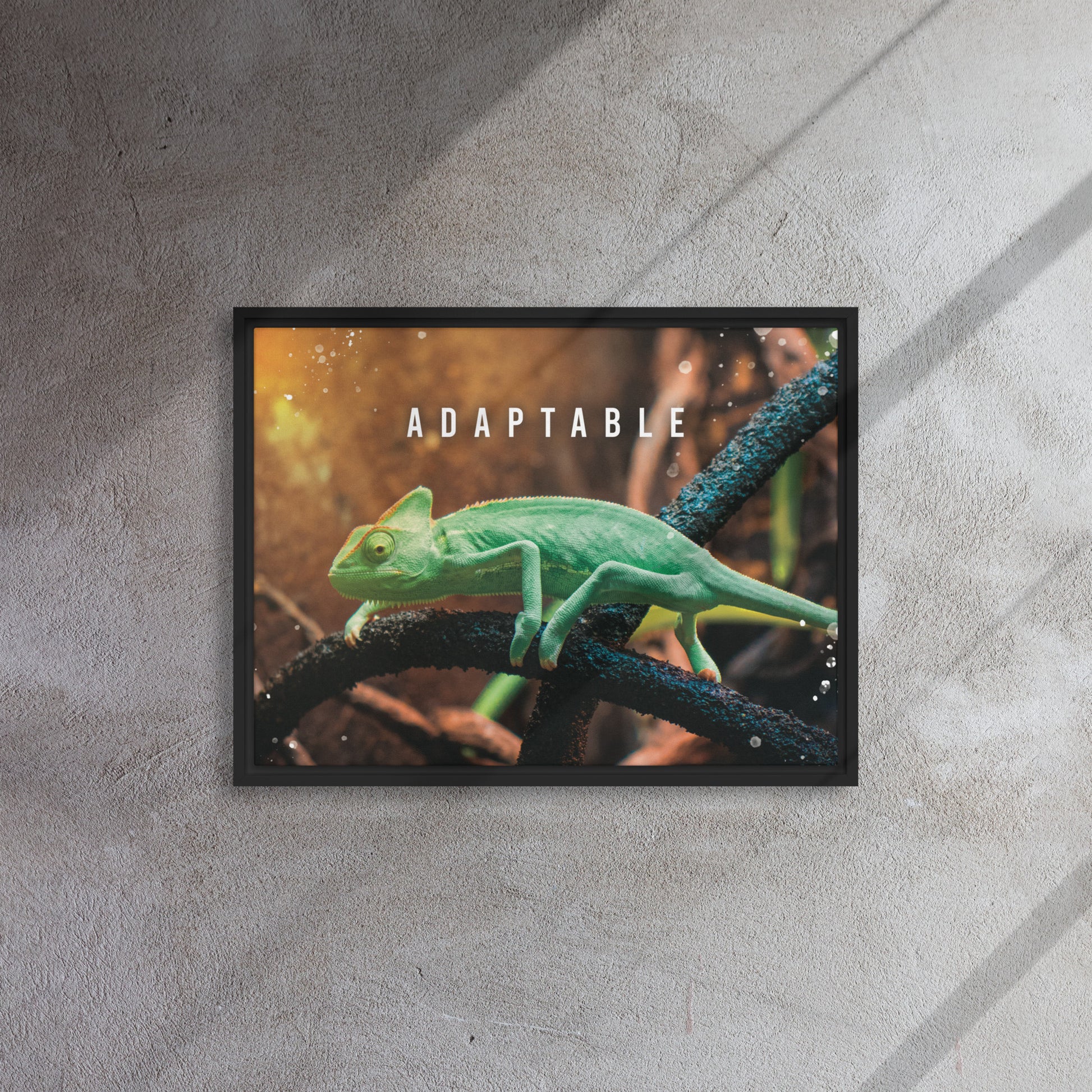 Chameleon Spirit: Be Adaptable - Nature-Inspired Framed Wall Art Canvas - KingKanvas