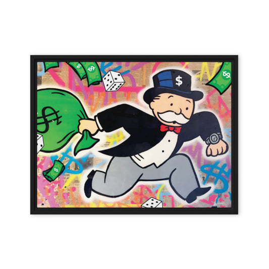 Monopoly Man's Money Sprint: A Symbol of Ambition - KingKanvas