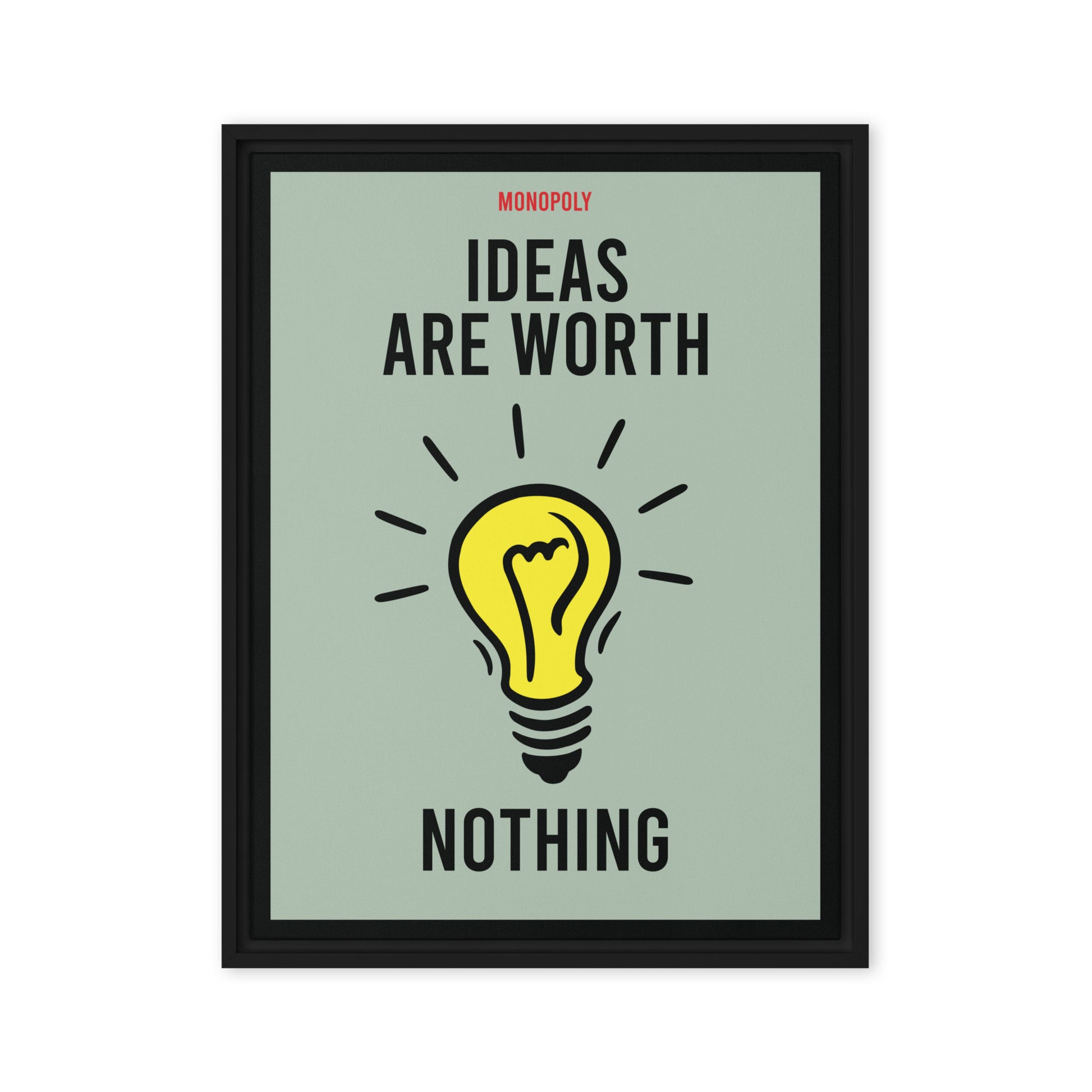 Venture Visionaries: Where Ideas Thrive & Action Prevails - Monopoly Inspired Wall Art Canvas - KingKanvas