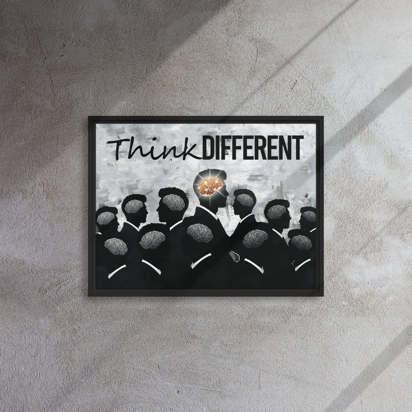 Stand Out: The Golden Mindset - Think Different Framed Canvas