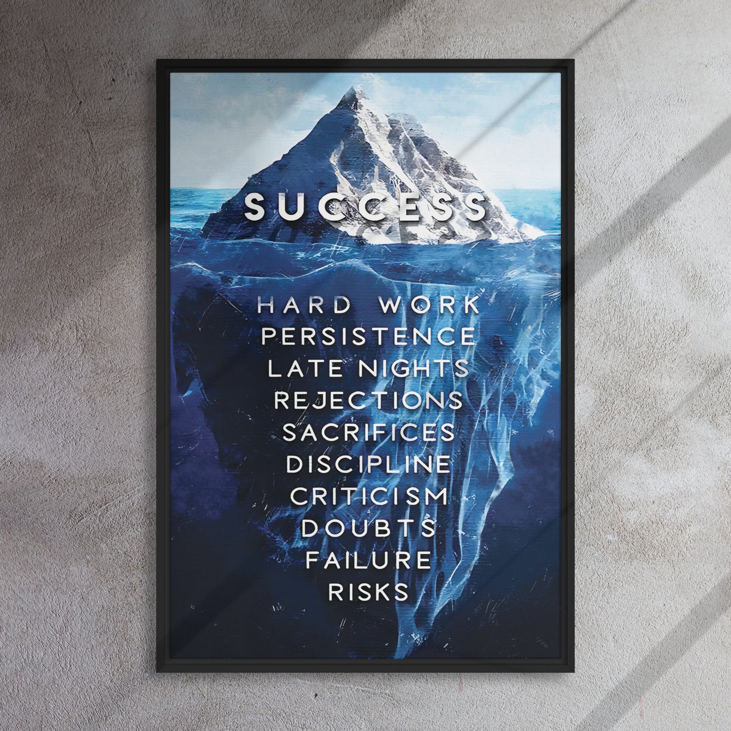 Triumph from Within: A Captivating Success Iceberg - KingKanvas