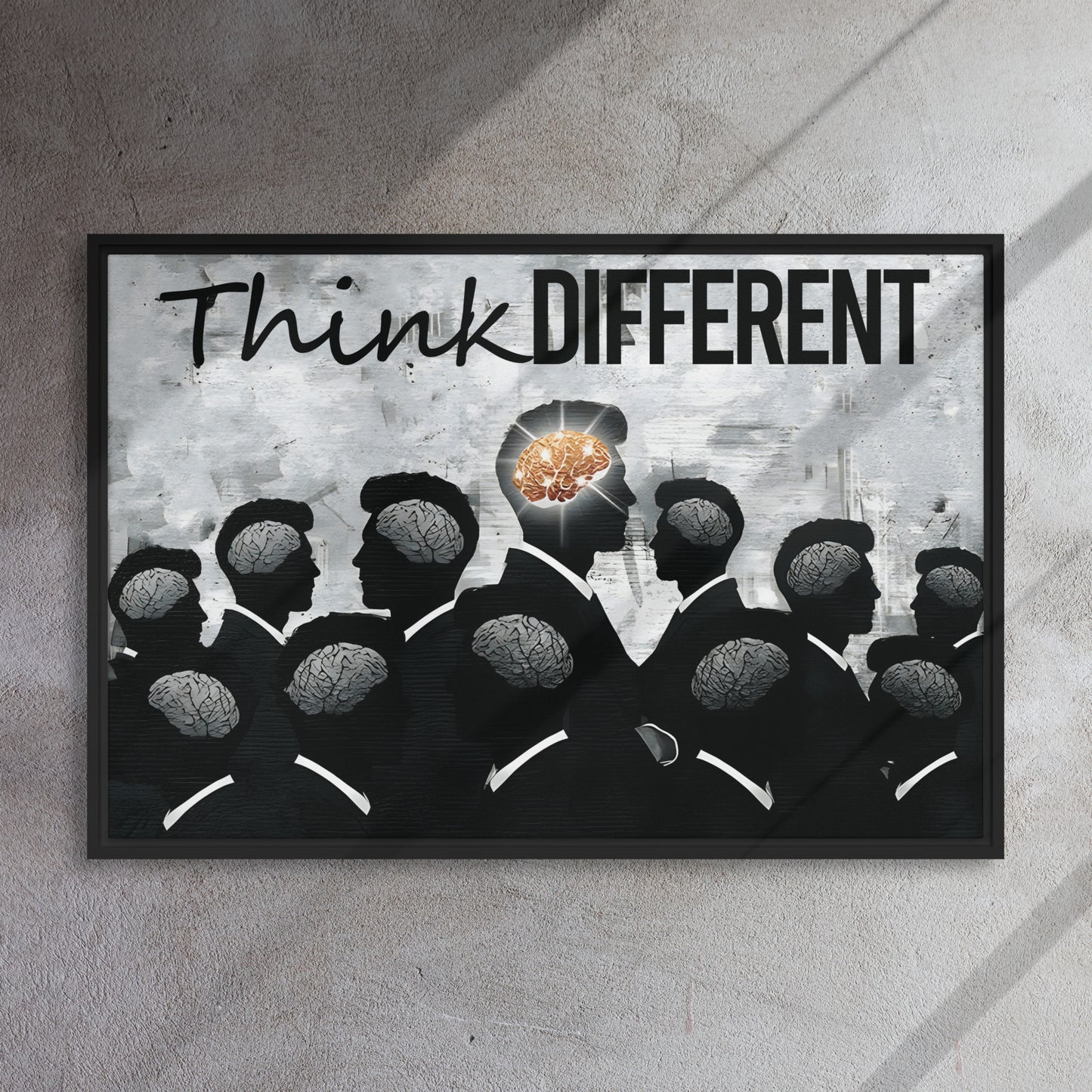 Stand Out: The Golden Mindset - Think Different Framed Canvas