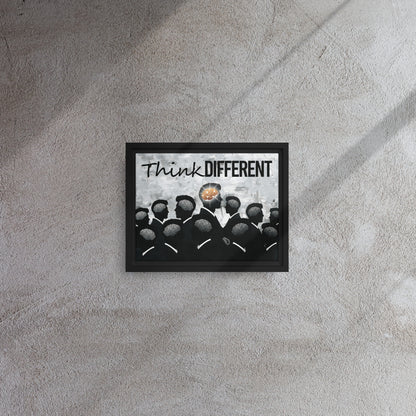 Stand Out: The Golden Mindset - Think Different Framed Canvas