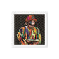 Mario's Hip-Hop Tribute: Biggie's Jumper in LV Background - Framed Wall Art Canvas - KingKanvas