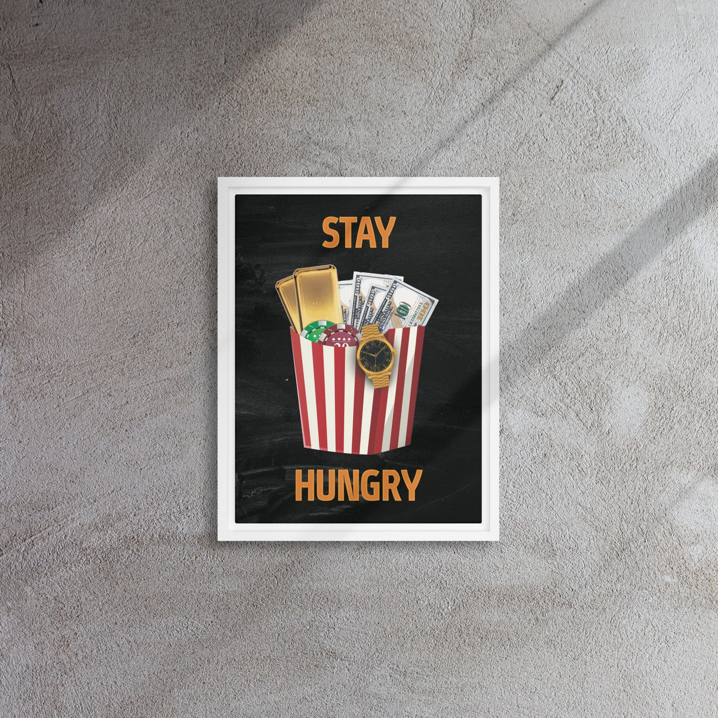 Stay Hungry: Fries Box Overflowing with Luxury - KingKanvas