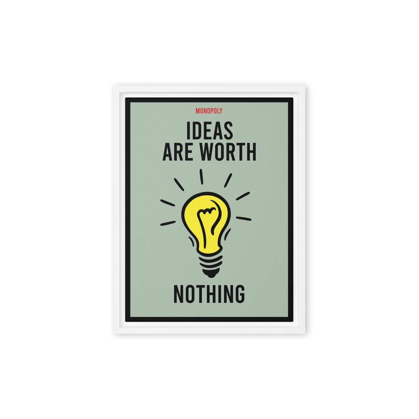 Venture Visionaries: Where Ideas Thrive & Action Prevails - Monopoly Inspired Wall Art Canvas - KingKanvas