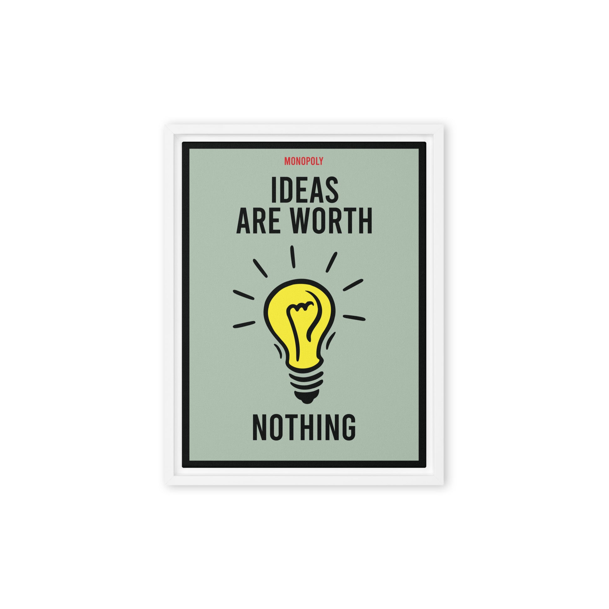 Venture Visionaries: Where Ideas Thrive & Action Prevails - Monopoly Inspired Wall Art Canvas - KingKanvas