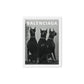 Grandeur in Black: The Balenciaga Great Danes - Premium Framed Canvas