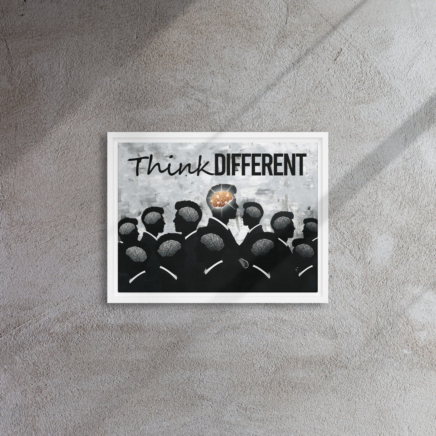 Stand Out: The Golden Mindset - Think Different Framed Canvas