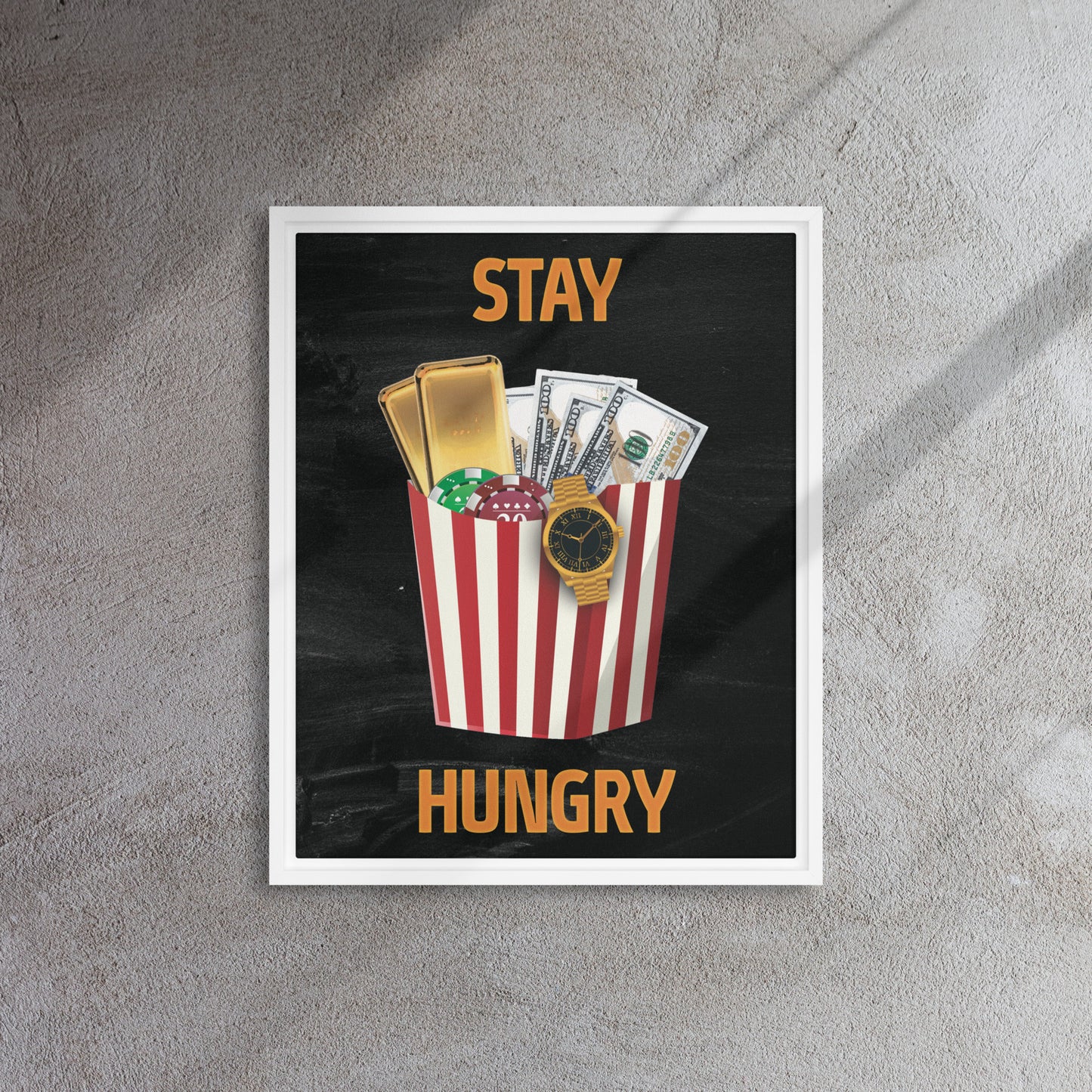 Stay Hungry: Fries Box Overflowing with Luxury - KingKanvas