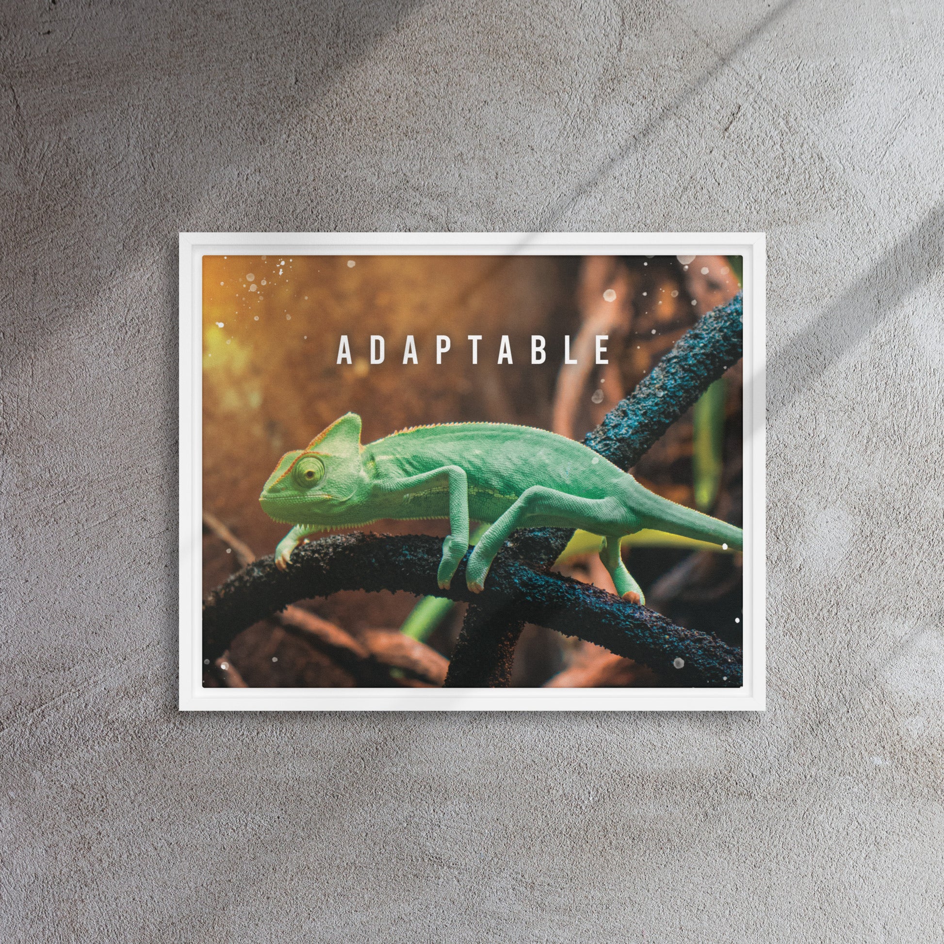 Chameleon Spirit: Be Adaptable - Nature-Inspired Framed Wall Art Canvas - KingKanvas