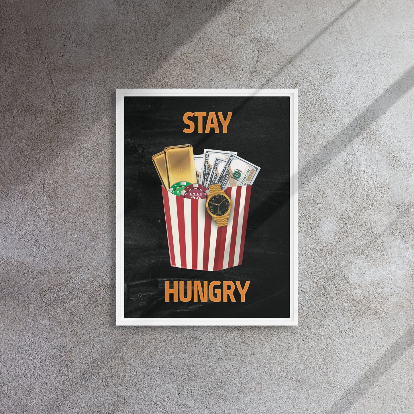 Stay Hungry: Fries Box Overflowing with Luxury - KingKanvas