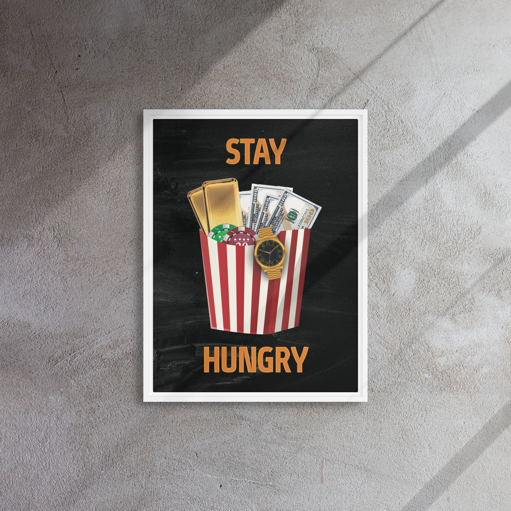 Stay Hungry: Fries Box Overflowing with Luxury - KingKanvas