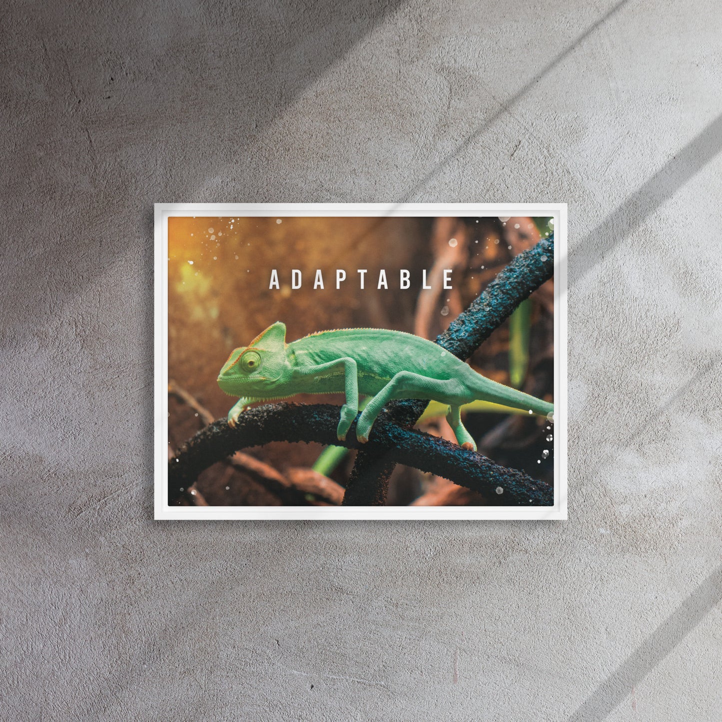 Chameleon Spirit: Be Adaptable - Nature-Inspired Framed Wall Art Canvas - KingKanvas