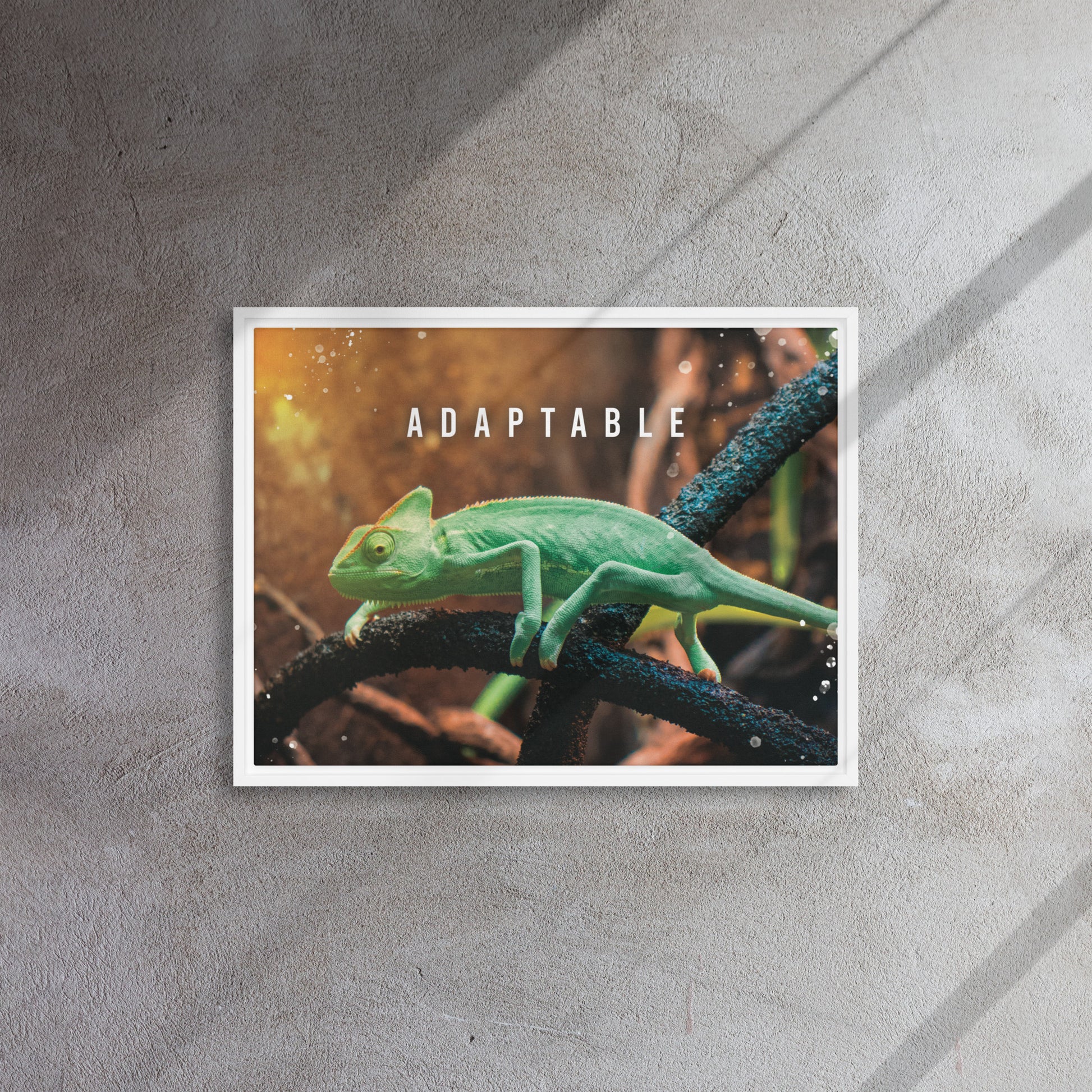 Chameleon Spirit: Be Adaptable - Nature-Inspired Framed Wall Art Canvas - KingKanvas