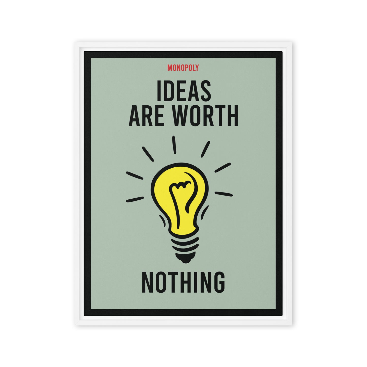 Venture Visionaries: Where Ideas Thrive & Action Prevails - Monopoly Inspired Wall Art Canvas - KingKanvas