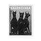 Grandeur in Black: The Balenciaga Great Danes - Premium Framed Canvas