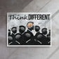 Stand Out: The Golden Mindset - Think Different Framed Canvas