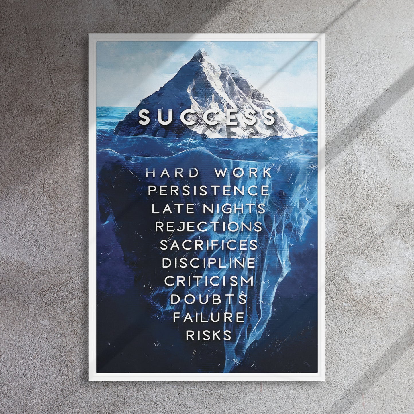 Triumph from Within: A Captivating Success Iceberg - KingKanvas