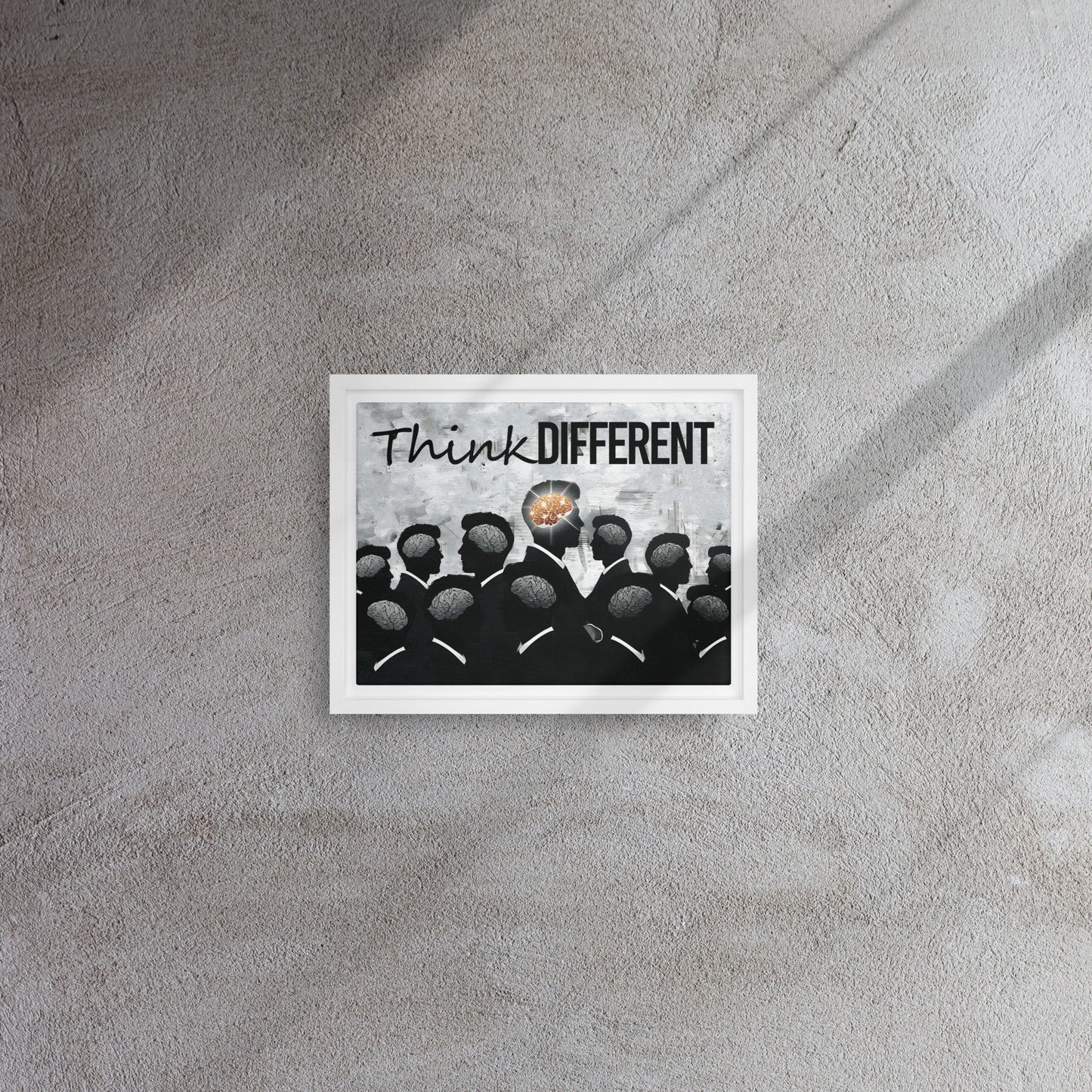 Stand Out: The Golden Mindset - Think Different Framed Canvas