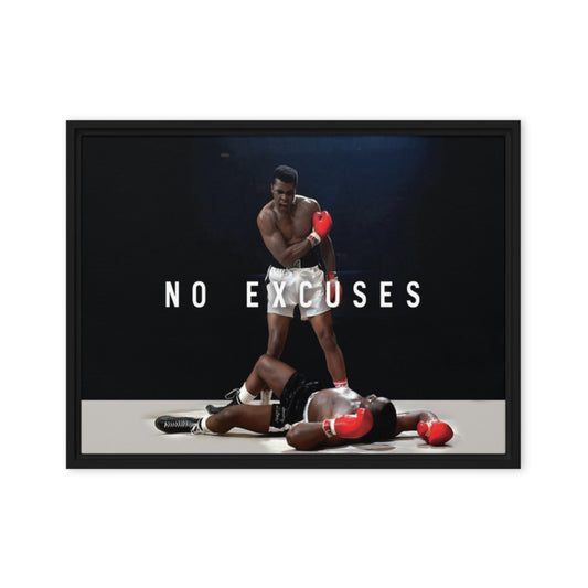 Mohammed Ali vs. Sonny Liston Framed Wall Canvas - KingKanvas