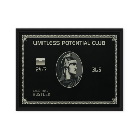 Limitless Luxury: Framed American Express Black Card Canvas - KingKanvas