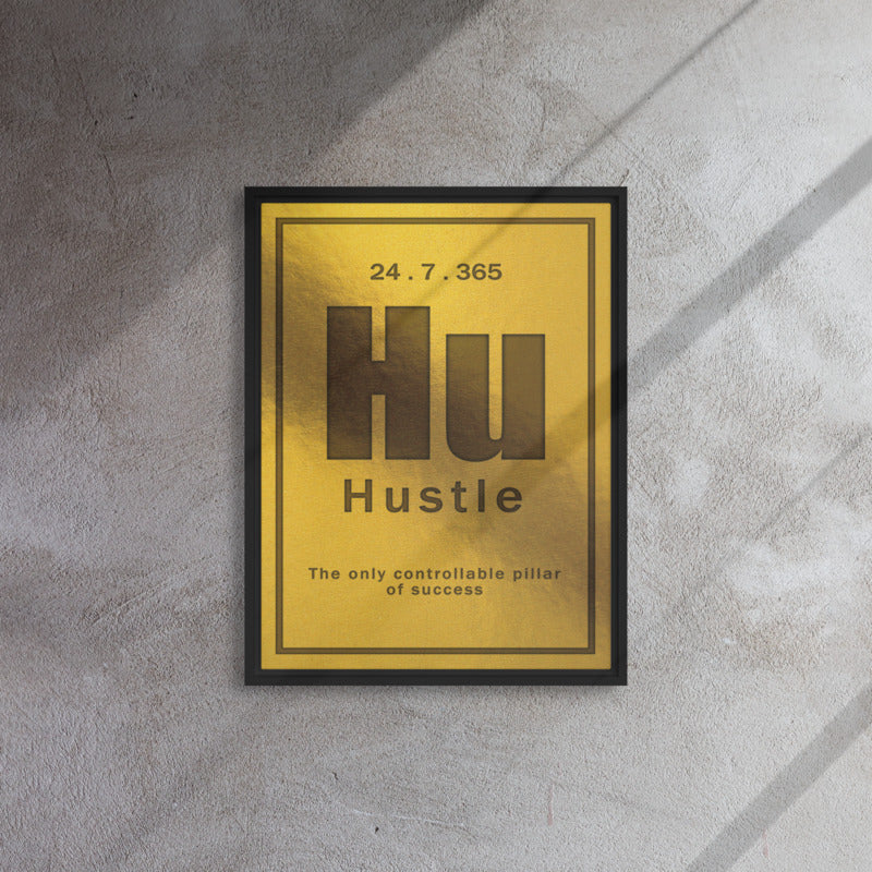 Canvas Wall Art Print "Hustle" - Inspirational Motivational Word Home Decor - KingKanvas