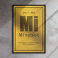 Framed Wall Art - "Mindset: The Power to Think Things Into Existence" Gold Canvas Print - KingKanvas