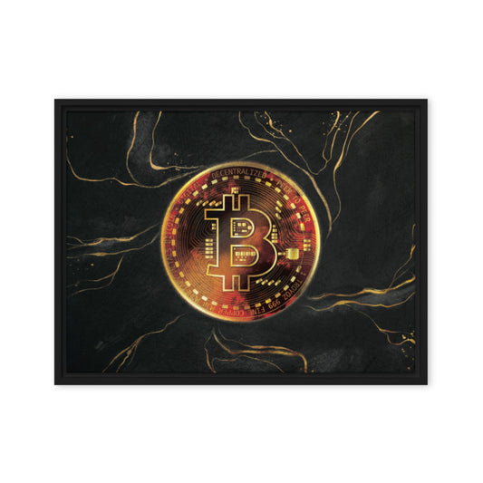 The Visionary Cryptocurrency: Bitcoin Wall Canvas - KingKanvas