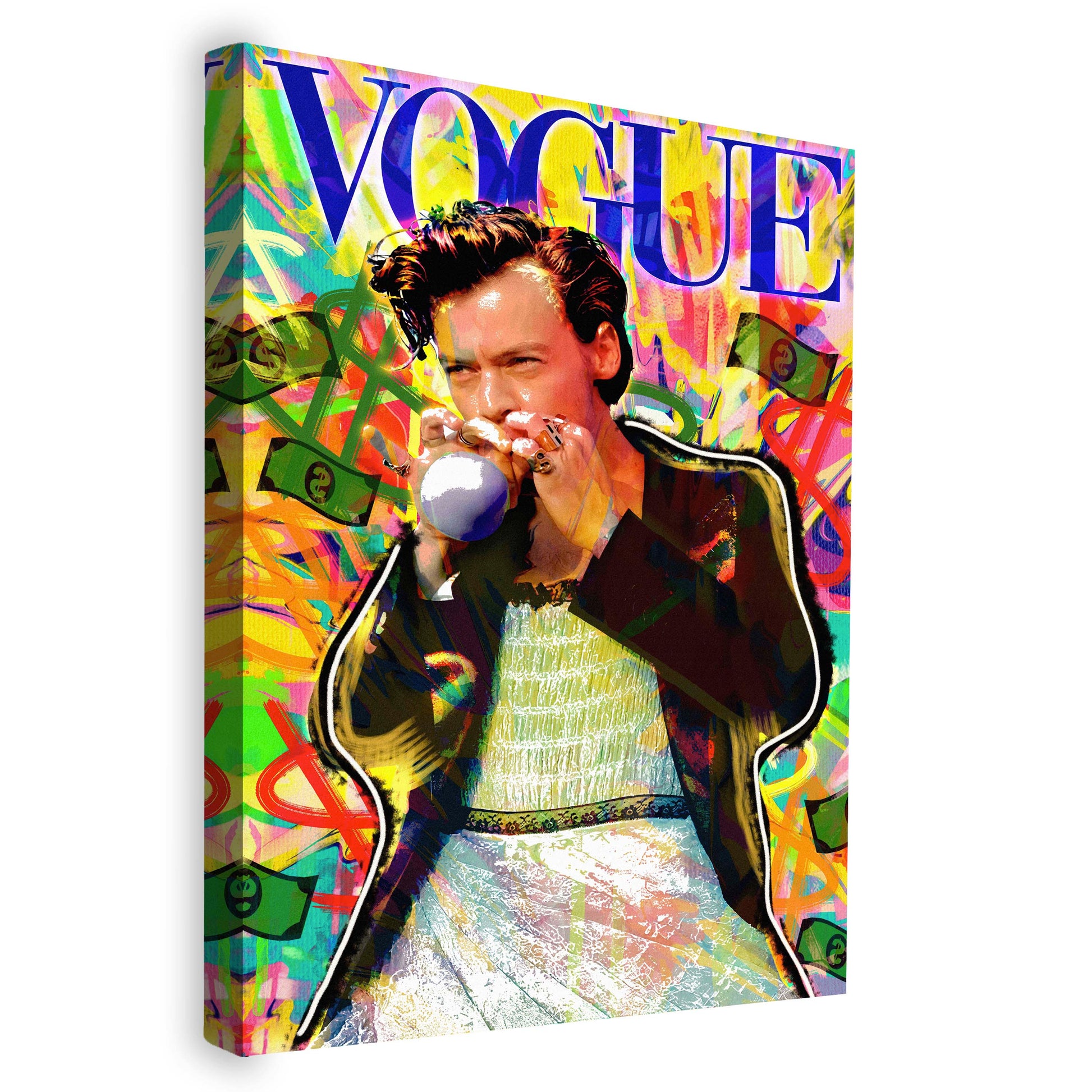 Hangin with Harry: A Stylish Statement with a Fun Styles doing Balloons Wall Canvas - KingKanvas