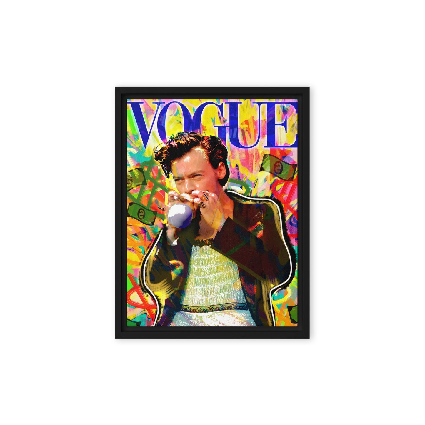 Buy Harry Styles Wall Art Canvas - Framed for Home Decor & Office Decor! - KingKanvas