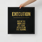 "Execution: Put In the Work and Let Your Results Do the Talking" Framed Wall Canvas Decor - KingKanvas