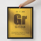 "Grind" Gold Framed Motivational Wall Canvas Art Home Decor - Hard Work Inspiration Quote - KingKanvas