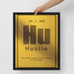 Canvas Wall Art Print "Hustle" - Inspirational Motivational Word Home Decor - KingKanvas