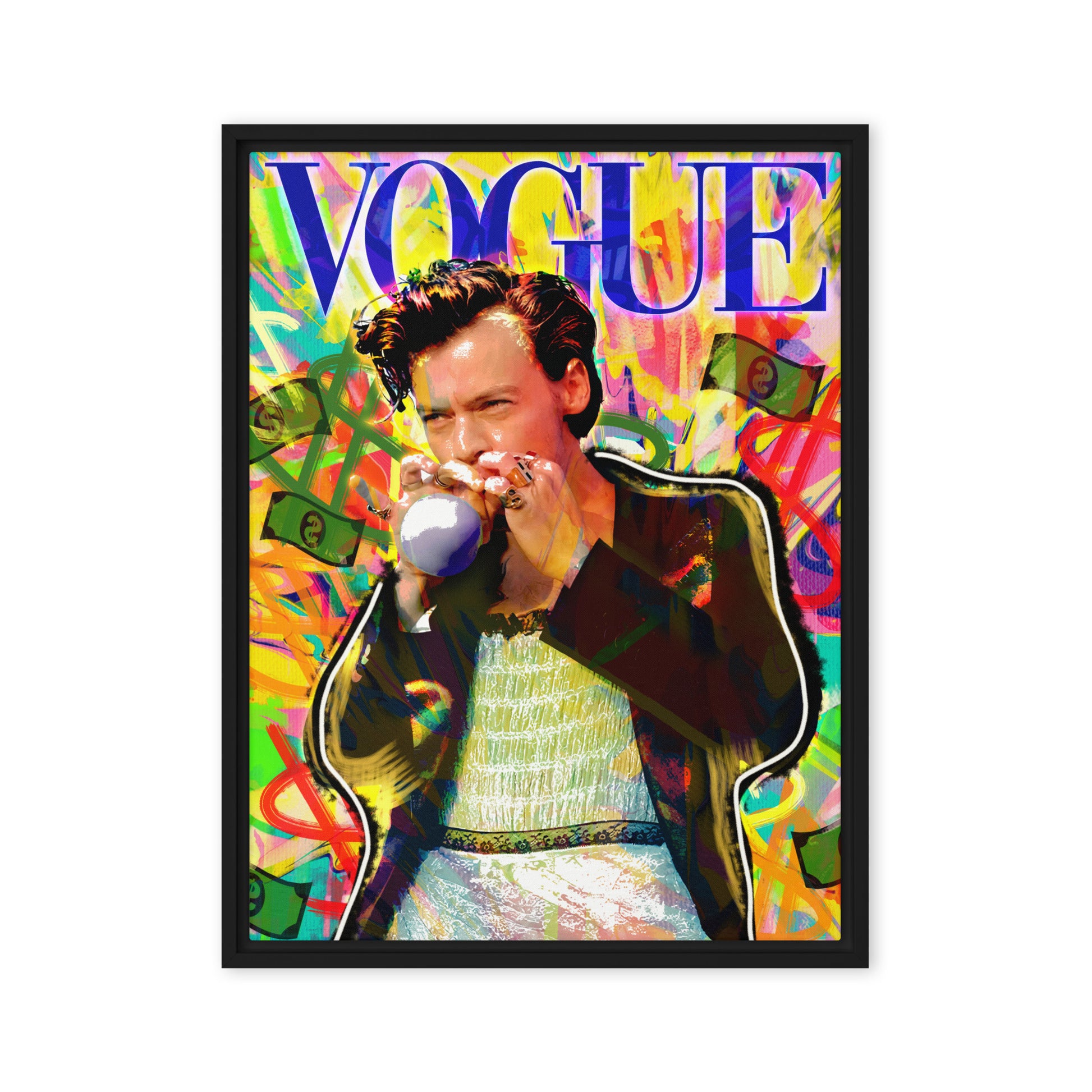 Buy Harry Styles Wall Art Canvas - Framed for Home Decor & Office Decor! - KingKanvas