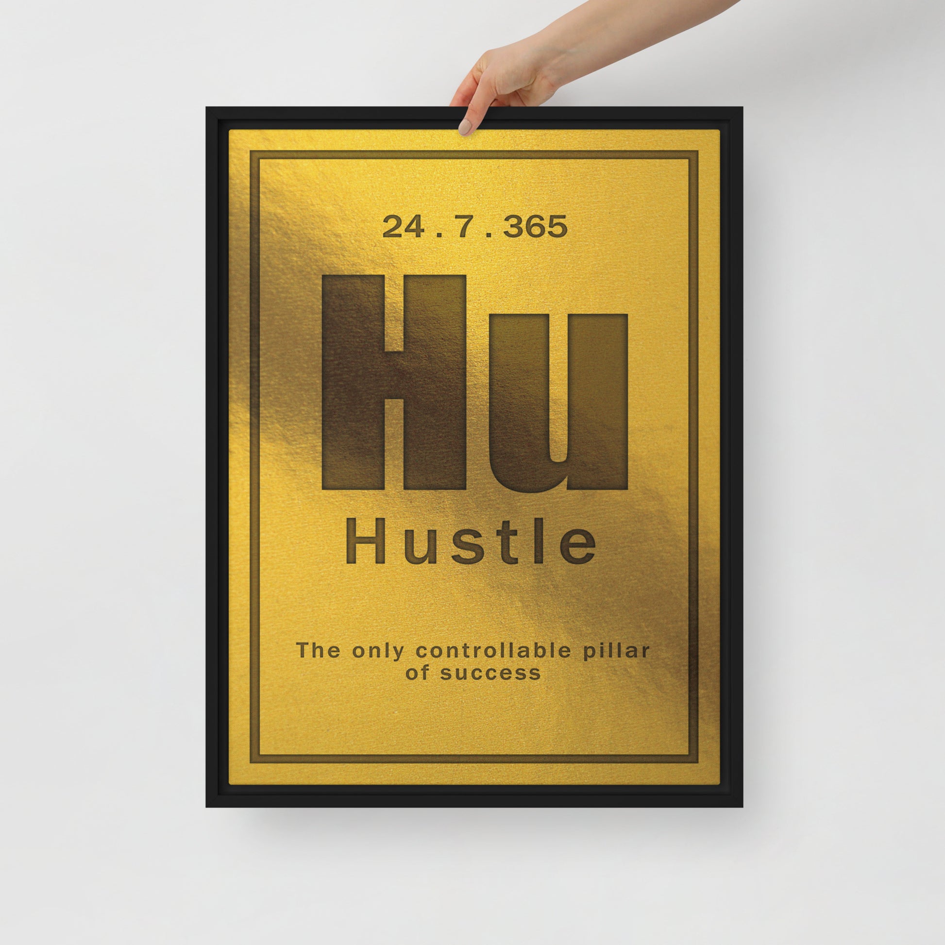 Canvas Wall Art Print "Hustle" - Inspirational Motivational Word Home Decor - KingKanvas