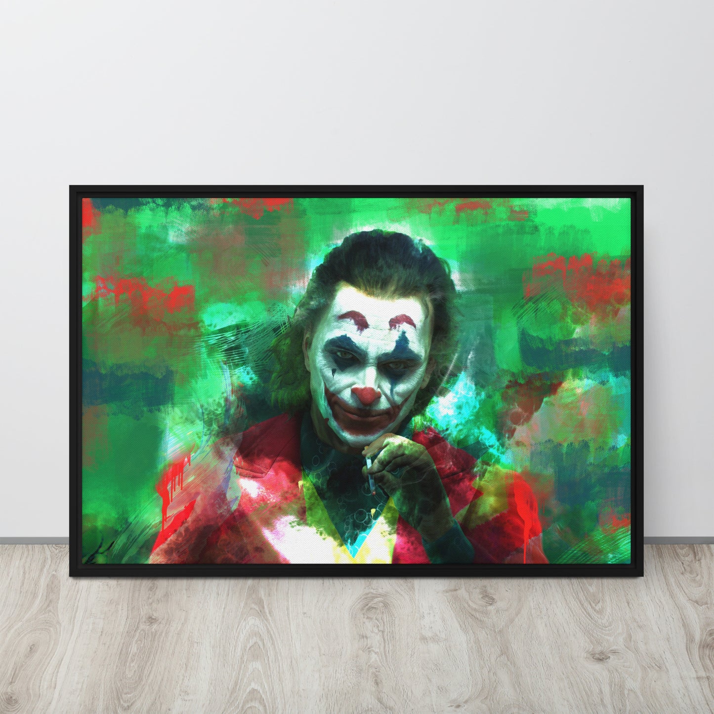 The Joker Canvas Wall Art - DC Comics Supervillain Print Framed Giclee - KingKanvas