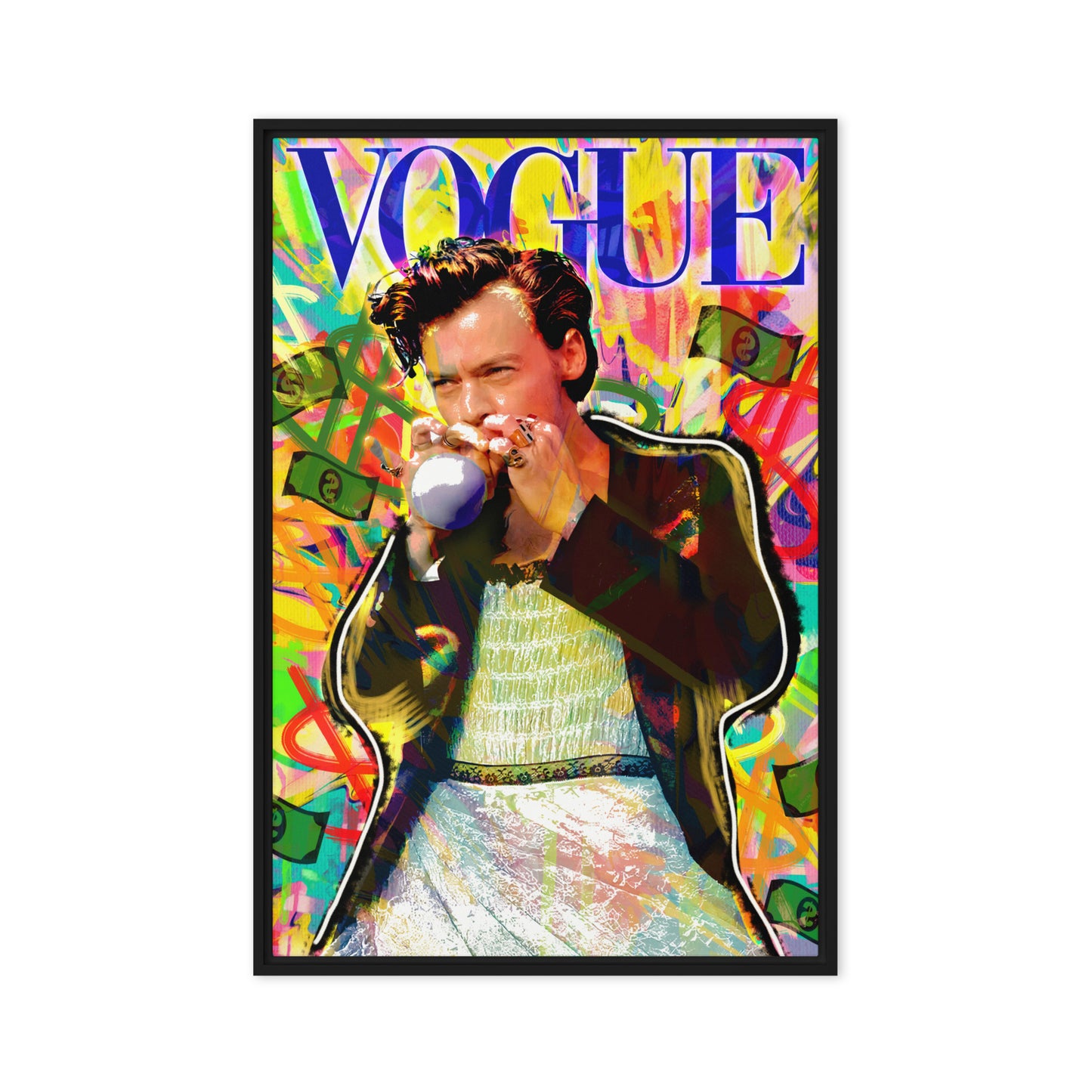 Buy Harry Styles Wall Art Canvas - Framed for Home Decor & Office Decor! - KingKanvas